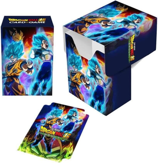Ultra Pro Dragon Ball Super Deck Box: Goku, Vegeta, and Broly - Modern Multicolor Card Case - Standard Card Size