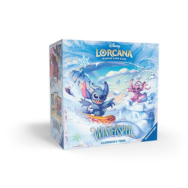 Disney Lorcana Winterspell Illumineer’s Trove – Whispers in the Well | Card Storage Box, Dividers, 8 Booster Packs, Damage-Counter Dice & Lore Counter | Trading Card Game Set (PRE-SALE FEBRUARY)