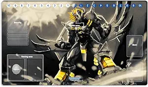 New DTCG Duel Playmat Digimon Diaboromon Trading Card Game TCG CCG Mat Pad + Free Bag (ZD002-528-K)
