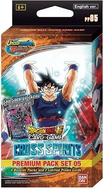 BANDAI NAMCO Entertainment Dragon Ball Super Card Game: Cross Spirits Premium Pack Set 05