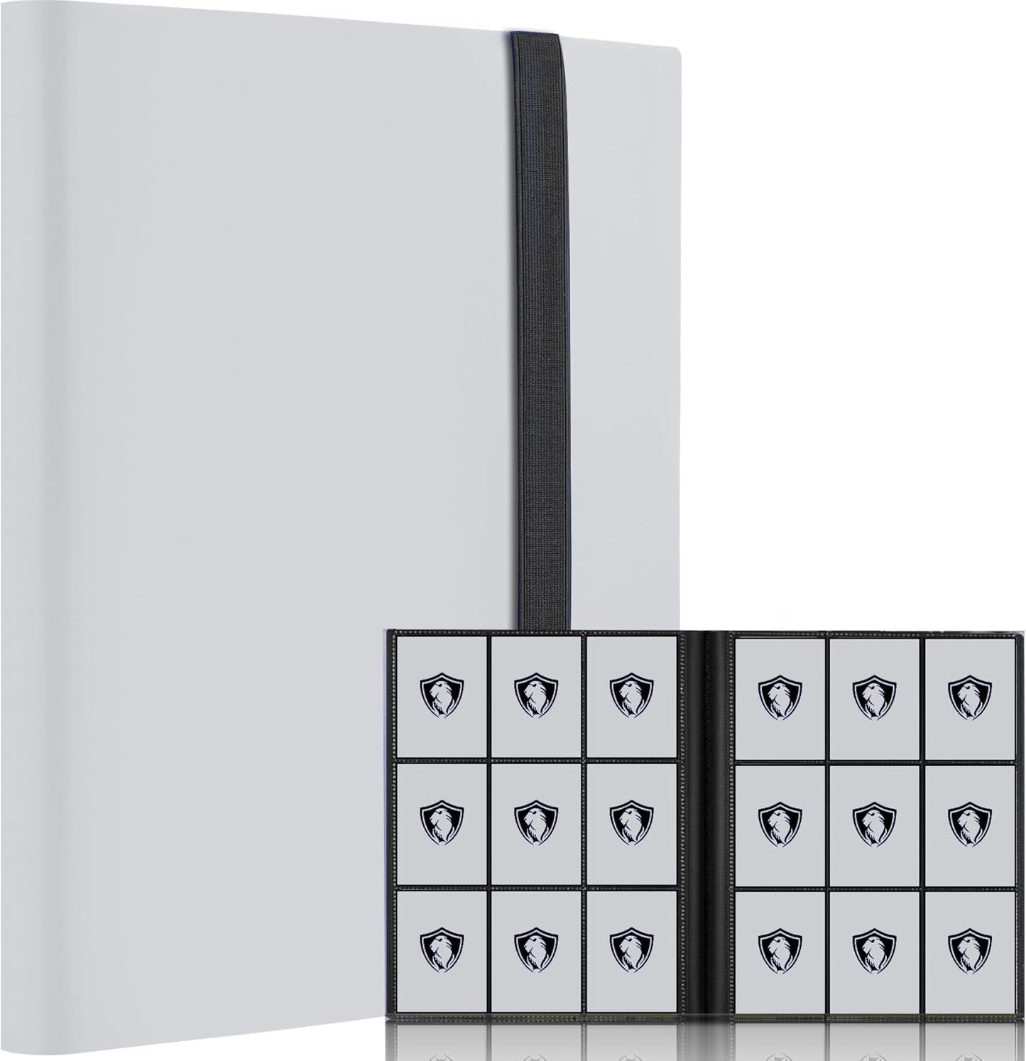 Trading Card Binder 9 Pocket, 360 Pockets Trading Card Holder Book, Premium PU Cover Zip Folder Binder, Side Loading Carrying Case Binder Album for TCG, MTG,Sports Cards, Game Cards (Orange-1)