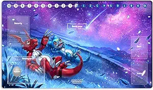 New DTCG Duel Playmat Digimon Diaboromon Trading Card Game TCG CCG Mat Pad + Free Bag (ZD002-300-SM)