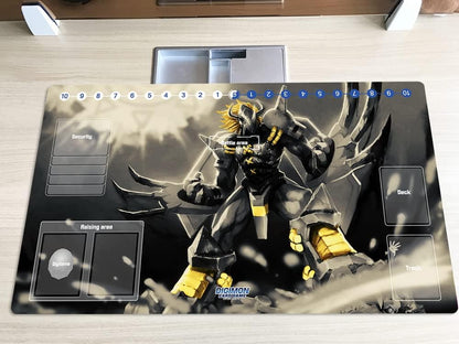 New DTCG Duel Playmat Digimon Diaboromon Trading Card Game TCG CCG Mat Pad + Free Bag (ZD002-324-SM)