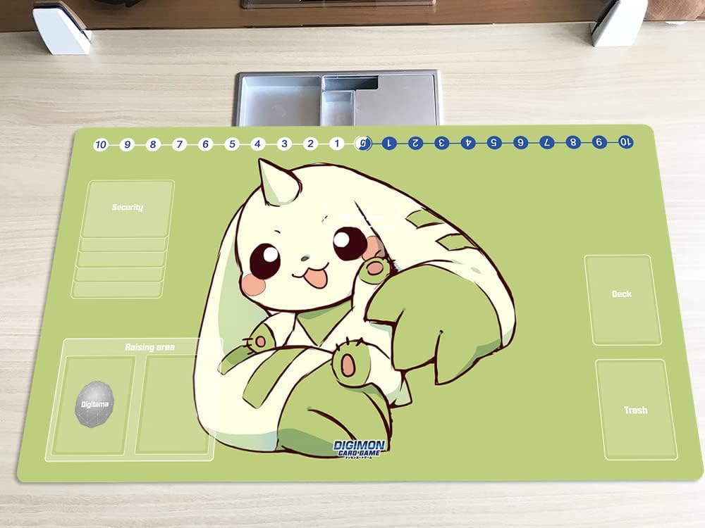 New DTCG Duel Playmat Digimon Board Terriermon Trading Card Game Mat Desk Pad + Free Bag (ZD002-033-SM)