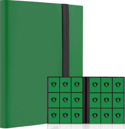 Trading Card Binder 9 Pocket, 360 Pockets Trading Card Holder Book, Premium PU Cover Zip Folder Binder, Side Loading Carrying Case Binder Album for TCG, MTG,Sports Cards, Game Cards (Orange-1)