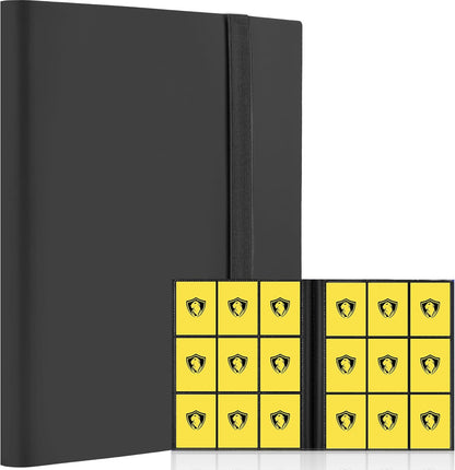 Trading Card Binder 9 Pocket, 360 Pockets Trading Card Holder Book, Premium PU Cover Zip Folder Binder, Side Loading Carrying Case Binder Album for TCG, MTG,Sports Cards, Game Cards (Orange-1)