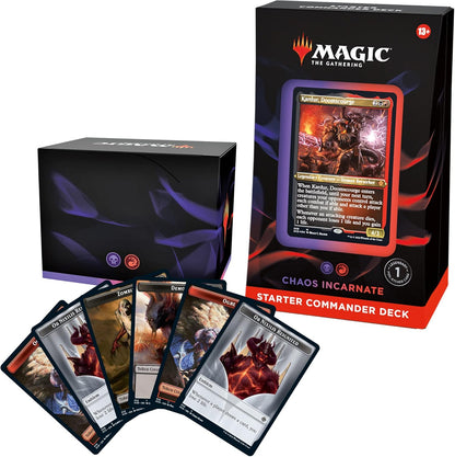 Magic: The Gathering Starter Commander Deck - Chaos Incarnate (Black-Red) | Ready-to-Play Deck for Beginners and Fans | Ages 13+ | Collectible Card Games