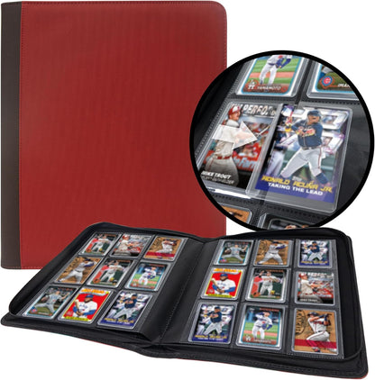 Toploader Binder for Dragon Ball Cards,Holds 288 Toploaders,9-Pocket Ringless Double-Sided Pockets for Dragon Ball Cards,Waterproof Top Loader Card Storage for Anime Cards