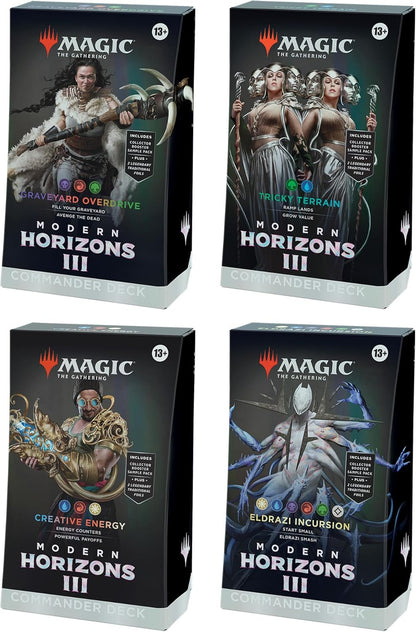Magic: The Gathering Modern Horizons 3 Commander Deck – Eldrazi Incursion (100-Card Deck, 2-Card Collector Booster Sample Pack + Accessories)