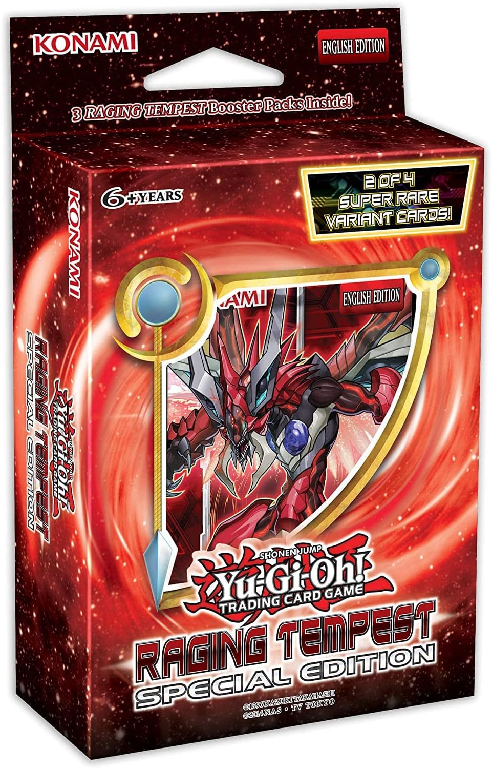 Yu-Gi-Oh! Cards! Raging Tempest Special Edition Deck | 3 Booster Packs | 2 Super Rare Cards | Genuine Cards, Multicolor, Model: 083717831495