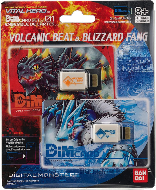 Bandai Namco - Digimon - Vital Hero DIM Card Pack (Volcanic Beat & Blizzard Fang)