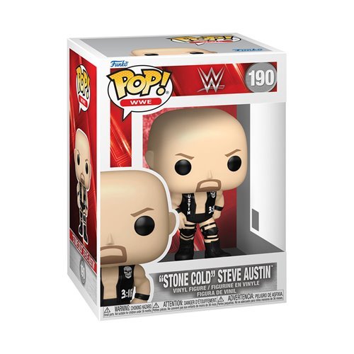 "Stone Cold" Steve Austin #190 Funko Pop! WWE - Approx. 3 3/4" Collectible Vinyl Figure Bundled with Display Box Protector Case - Estimated Arrival: Nov. 2025 (PRE-SALE)