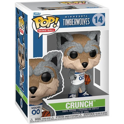 Crunch #14 Funko Pop! Basketball NBA Mascots Minnesota Timberwolves - Approx. 4" Collectible Vinyl Figure Bundled with Display Box Protector Case - Estimated Arrival: Nov. 2025 (PRE-SALE)